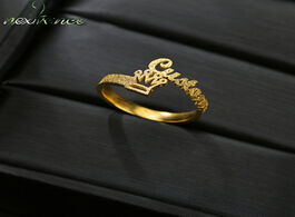Foto van Sieraden nextvance frosted custom double name ring one crown rings personalized couples names mom wi