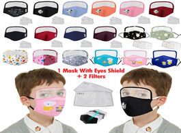 Foto van Baby peuter benodigdheden child dustproof outdoor face protective mask with eyes shield 2 filters sc