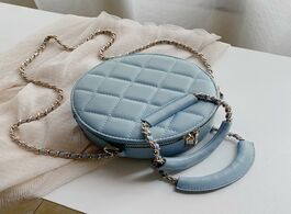 Foto van Tassen lattice round cute tote bag 2020 fashion new high quality pu leather women s designer handbag