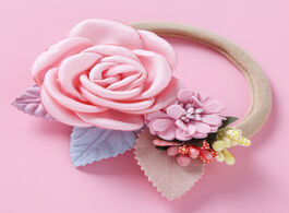 Foto van Baby peuter benodigdheden 2020 fashion flower girl accessories cotton rose elastic hair bands lovely