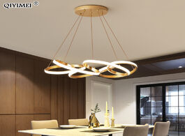 Foto van Lampen verlichting gold plated led pendant lights dining room kitchen new lighting lamp cord with re