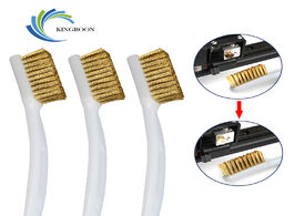 Foto van Computer 2pcs 3d printer cleaner tool copper wire toothbrush brush handle for nozzle heater block ho