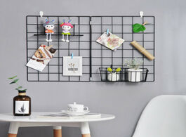 Foto van Huis inrichting ins nordic home wall art decoration iron grid decor photo frame postcards diy mesh d