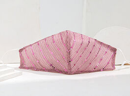 Foto van Sieraden unisex fashion elastic reusable washable sparkly mask face bandana tapabocas decor