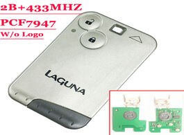 Foto van Beveiliging en bescherming free shipping 2 button 433mhz pcf7947 chip remote card for renault laguna