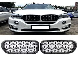 Foto van Auto motor accessoires diamond style abs front racing grille for bmw x5 x6 f15 f16 f85 f86 gloss bla