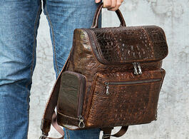 Foto van Tassen 2020 new fashion crocodile leather men s backpack bagpack casual fashionable cowhide travel f