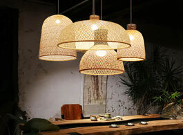 Foto van Lampen verlichting retro bamboo lamp art pendant light lighting restaurant hotel rattan lights livin