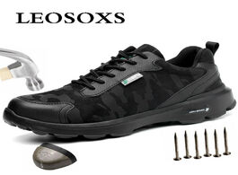 Foto van Schoenen leosoxs 2020 men s outdoor mesh light breathable safety sneakers plus size and women casual