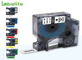 Foto van Computer labelife 45013 45010 1pc multicolor compatible dymo d1 label tape 12mm 45018 40918 for labe
