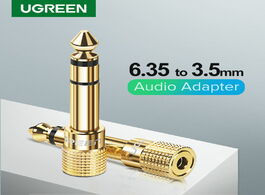 Foto van Elektronica ugreen jack 3.5 speaker connector 6.35mm male to 3.5mm female audio aux cable for guitar