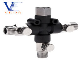 Foto van Gereedschap veda 3 way airbrush air hose splitter manifold accessories multi use fittings 1 8 with a