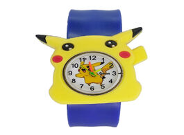 Foto van Horloge colorful band kids slap watches children cartoon pikachu watch silicone wristwatch for boys 