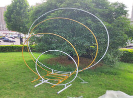 Foto van Huis inrichting wedding props birthday party decor wrought iron circle round ring arch backdrop lawn