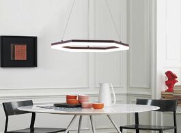 Foto van Lampen verlichting 6 sided led pendant lights living room dining bedroom study chandeliers commercia