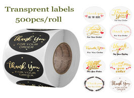 Foto van Kantoor school benodigdheden 500pcs transparent labels thank you for your order stickers seal shop b