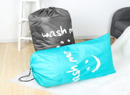 Foto van Huis inrichting washable dirty clothes organizer nylon laundry bag wash me travel storage pouch fold