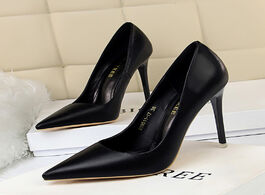 Foto van Schoenen women shoes pointed toe pumps dress thin high heels boat wedding large code zapatos mujer