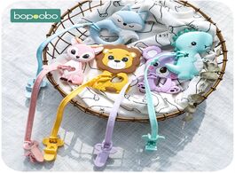 Foto van Baby peuter benodigdheden bopoobo 1pc dummy pacifier chain clip cotton silicone teether soother nipp