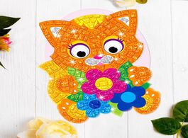 Foto van Speelgoed mosaic sticker uniform kitten . set for creativity