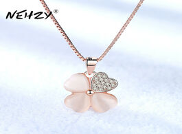 Foto van Sieraden nehzy 925 sterling silver new ladies fashion jewelry high quality pink crystal zircon flowe
