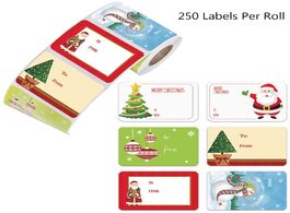 Foto van Kantoor school benodigdheden 250pcs 6 designs adhesive christmas gift name tags xmas stickers presen