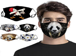 Foto van Beveiliging en bescherming panda animal print dust face mask haze proof protective facial washable r