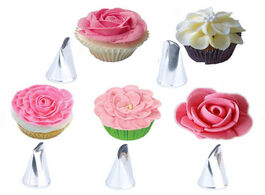 Foto van Huis inrichting 5pcs set cake decorating tips cream flower icing piping fondant rose nozzle pastry t