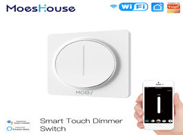Foto van Elektrisch installatiemateriaal new wifi smart touch light dimmer switch timer brightness memory lif