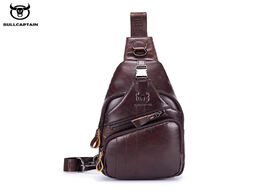 Foto van Tassen bullcaptain 2020 genuine leather chest bag for men casual messenger bags fashion s pack large