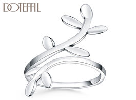 Foto van Sieraden doteffil 925 sterling silver open branch leaves ring for women fashion wedding engagement p