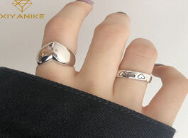 Foto van Sieraden xiyanike 925 sterling silver love heart width rings for women couples creative trendy birth