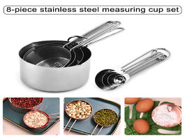Foto van Huis inrichting 8pcs stainless steel measuring cup kitchen spoon for baking tea coffee kichen access