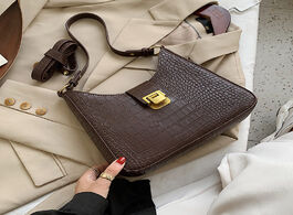 Foto van Tassen stone pattern pu leather underarm bag for women 2021 s trend handbags shoulder designer brand