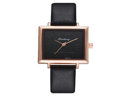 Foto van Horloge simple stylish leather belt quartz watches for women multicolor wrist watch casual stainless