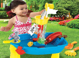 Foto van Speelgoed outdoor beach sandpit toy1set kids summer sand bucket water wheel table toys play children