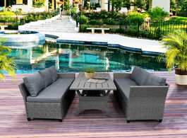 Foto van Meubels rattan patio furniture set dining table sofa wicker home outdoor garden poolside decor moder
