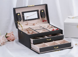 Foto van Huis inrichting universal jewelry organizer storage box travel case boxes portable makeup watches ri