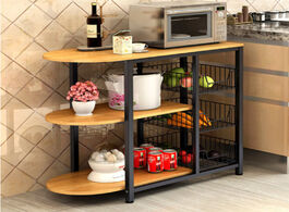Foto van Meubels dining table kitchen storage shelf microwave stand multi layer shelves multifunctional shelv