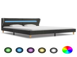 Foto van Meubels bedroom furniture bed frame with color changing led lighting strip 160 x 200cm adult modern 