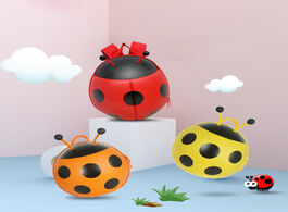 Foto van Tassen cute ladybird backpack girl boy ladybug schoolbag kids toddler toy bag pack kawaii children g