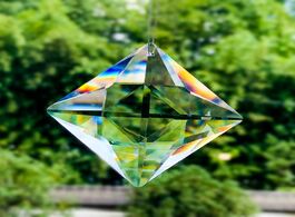 Foto van Lampen verlichting square diamond crystal pendant craft project diy ornaments supply hanging prisms 