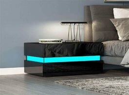 Foto van Meubels multifunction luxury led light nightstands storage cabinet high quality uv triamine board be