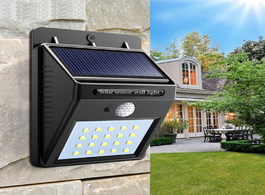 Foto van Beveiliging en bescherming waterproof 20 led solar lights motion sensor wall light outdoor garden ya