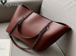 Foto van Tassen luxury designer pu leather shoulder bags for women 2020 chain large capacity handbags travel 