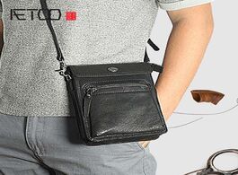 Foto van Tassen aetoo original business first layer sheepskin single messenger bag leather retro waist soft s