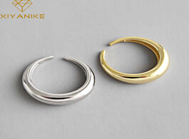 Foto van Sieraden xiyanike 925 sterling silver opening ring classic simple geometric arc handmade jewelry gif