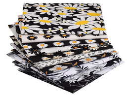 Foto van Huis inrichting printed plain cotton fabric black white flower series diy sewing quilting for baby c