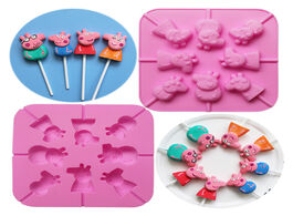 Foto van Speelgoed peppa pig lollipop sticks candy chocolate silicone mold silikon form cake decorating tools