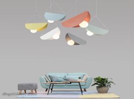 Foto van Lampen verlichting modern led pendant lights nordic creative color iron lamps geometric dining room 
